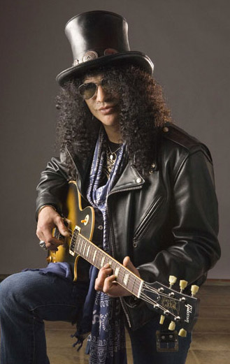 Slash with his Gibson Les Paul Guitar